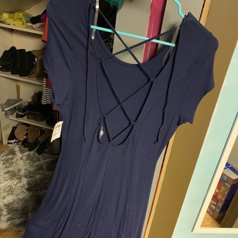 Blue T-shirt dress